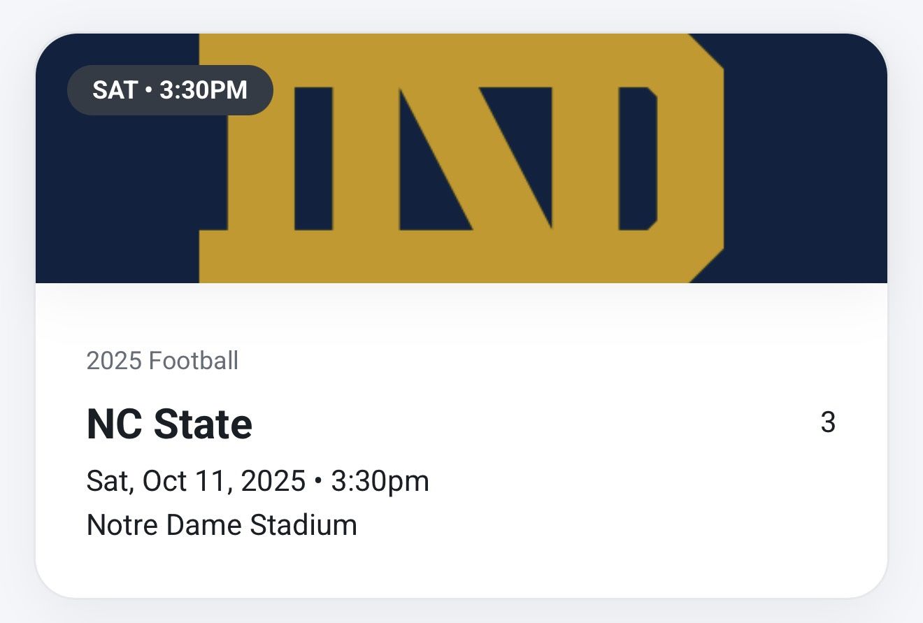 Notre Dame Vs NC State 