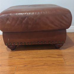 Italsofa leather ottoman