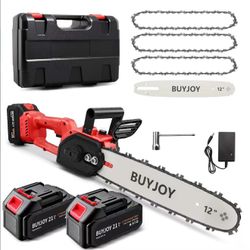 BUYJOY 12" Cordless Mini Chainsaw Set - 350 Units Bulk Lot