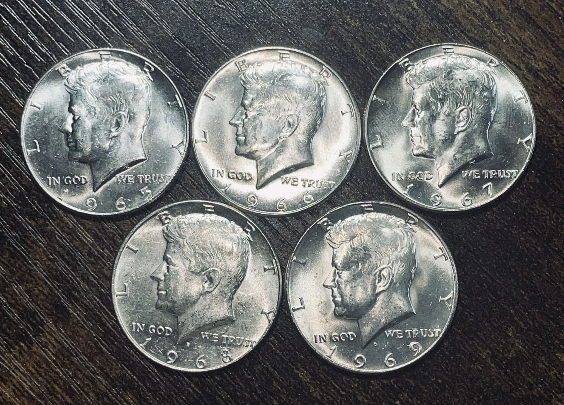‘65-‘69 SILVER Kennedy Half-Dollars 40% GEM