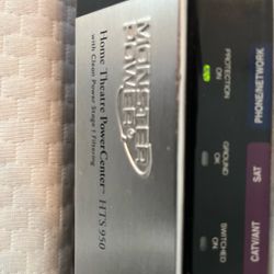 Monster HTS 350 Home Theater PowerCenter Surge Protector 6 Outlets Coax Ethernet