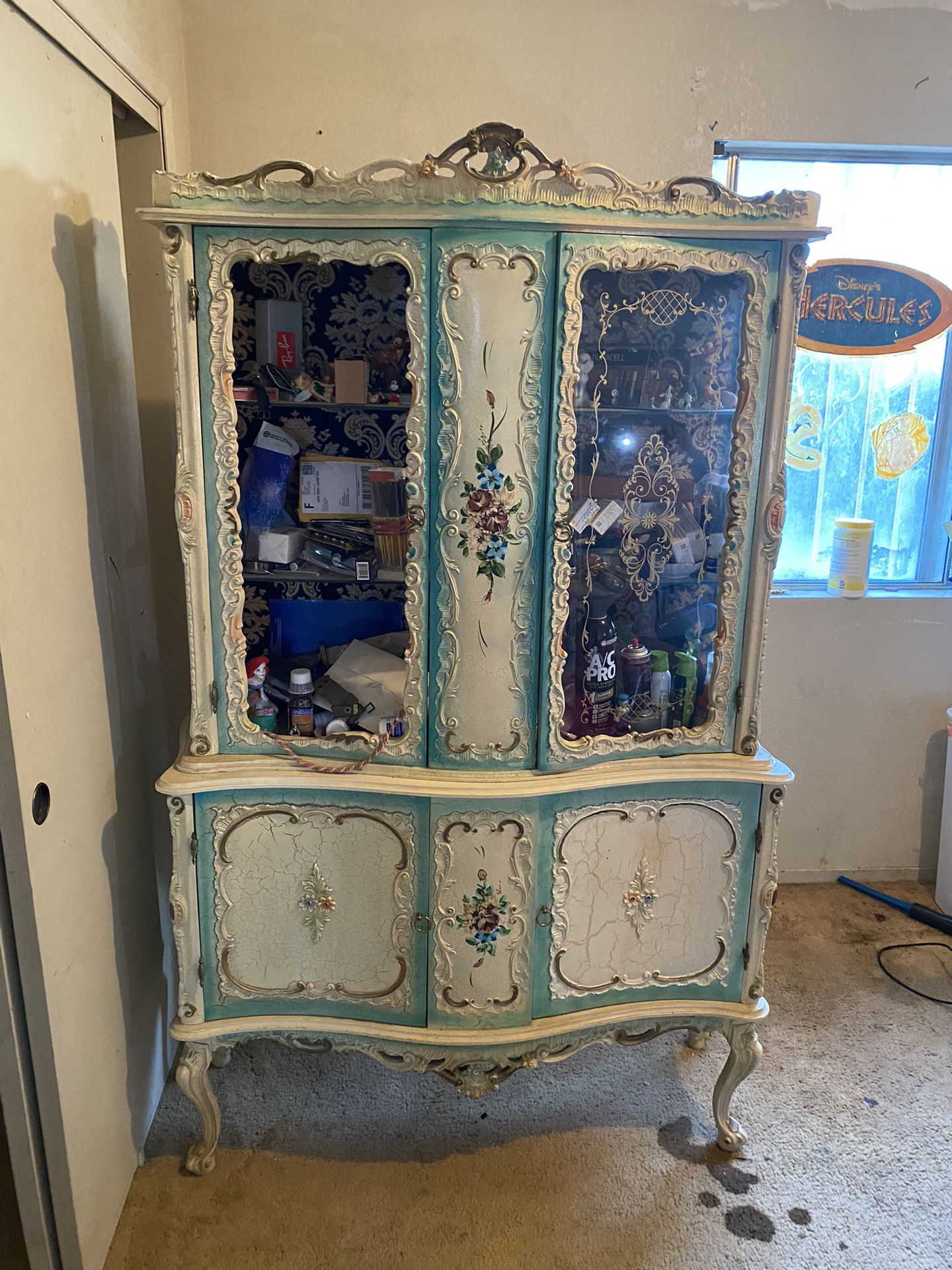ANTIQUE FRENCH CABINET MADE IN THE 1980s