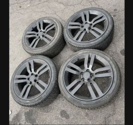 4 — 235/40r18 Stock 5x110 Stock Chevy HHR Cobalt Malibu Jeep Cherokee Compass Wheels Rims Good 80% Treads Tires!!!!