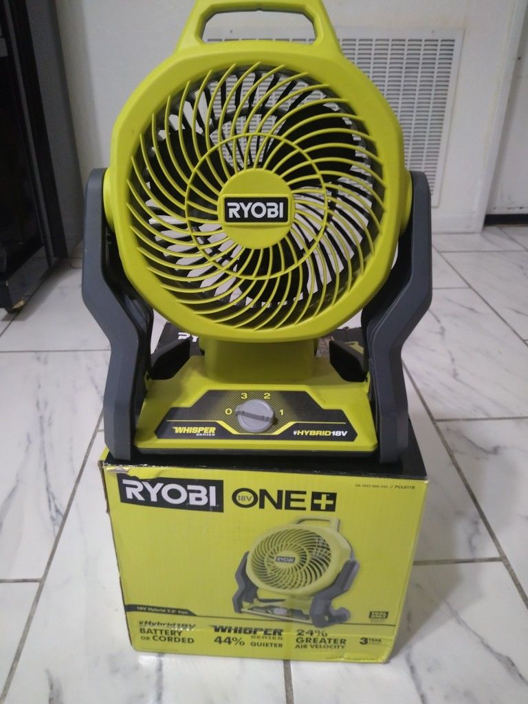 Ryobi 18v Whisper 7.5" Fan Tool Only