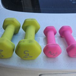 Two Pairs  5,2 Pounds Dumbbells 
