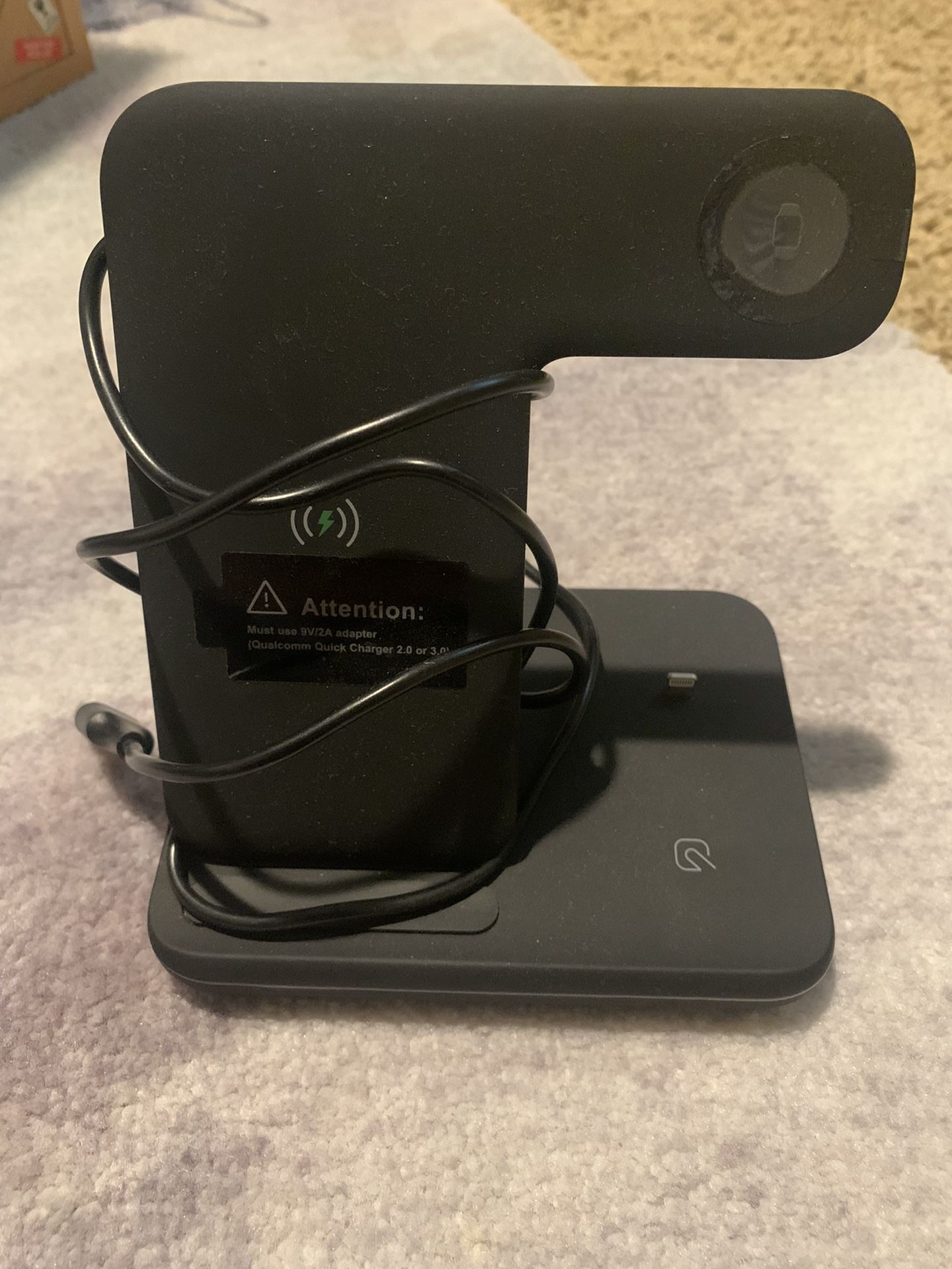 Wireless Charger,ZHIKE 3 in 1 Qi-Certified 15W Fast Charging 