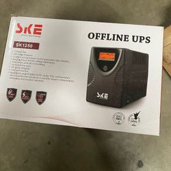 Ups Battery Backup and Surge Protector 1250VA/720W,Computer Uninterruptible Power Supply Units,Battery Backup Intelligent LCD,SKE Back UPS,Uninterrupt