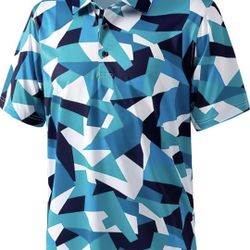 M Mens Moisture Wicking Polo Shirt Short Sleeve Collar Golf Shirt NIB Sealed Tag