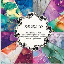 Deseaco Scrapbook Paper Pad 6x6 24 Sheets