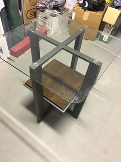 Glass end table