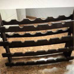 Vintage JACK DANIEL’S solid oak wine rack, floor standing ~