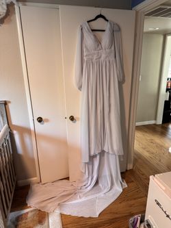 NEW Long Sleeve White Wedding Dress Size 8