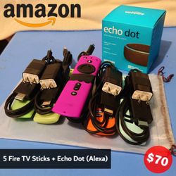 Amazon - Fire TV Sticks & Echo Dot Alexa