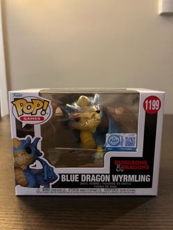 EXCLUSIVE Blue Dragon Wyrmling Funko Pop #1199 Dungeons & Dragons Games D&D EXC