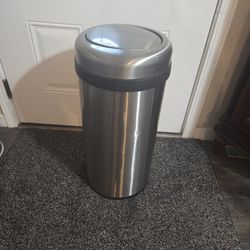 Stainless steel trash can