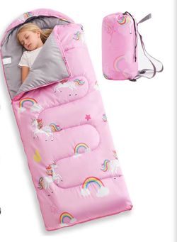 Kids sleeping bag pink