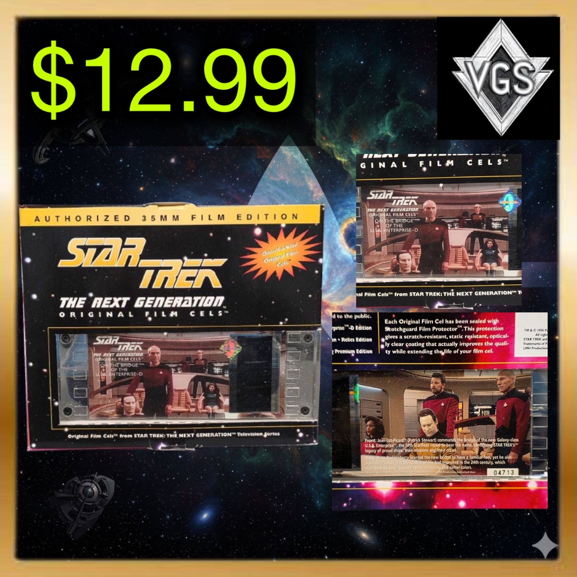 *35MM* Star Trek  Film Cel The Next Generation Borg Original 35mm Limited Edition #1891