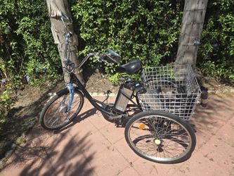 Electric Tricycle with Rear Basket