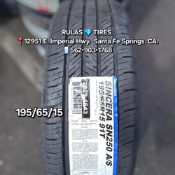 195/65/15 FALKEN SINCERA SN250 •Brand new tires / Llantas nuevas ¤ DM 📞 for a Quote. 