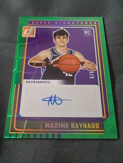 2025-26 Maxime Raynaud Donruss Elite Signatures Green Rookie Auto 6/6