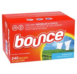 $8 Bounce Dryer Sheets (240 Sheets)