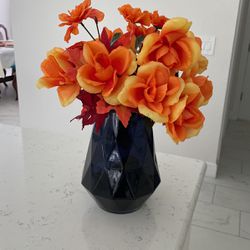 Vase With Artificial Flowers 