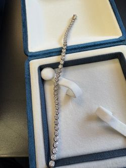 Sterling Silver & Moissanite Tennis Bracelet