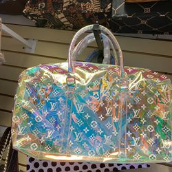 Clear Purse with Patterned Straps - Georgia