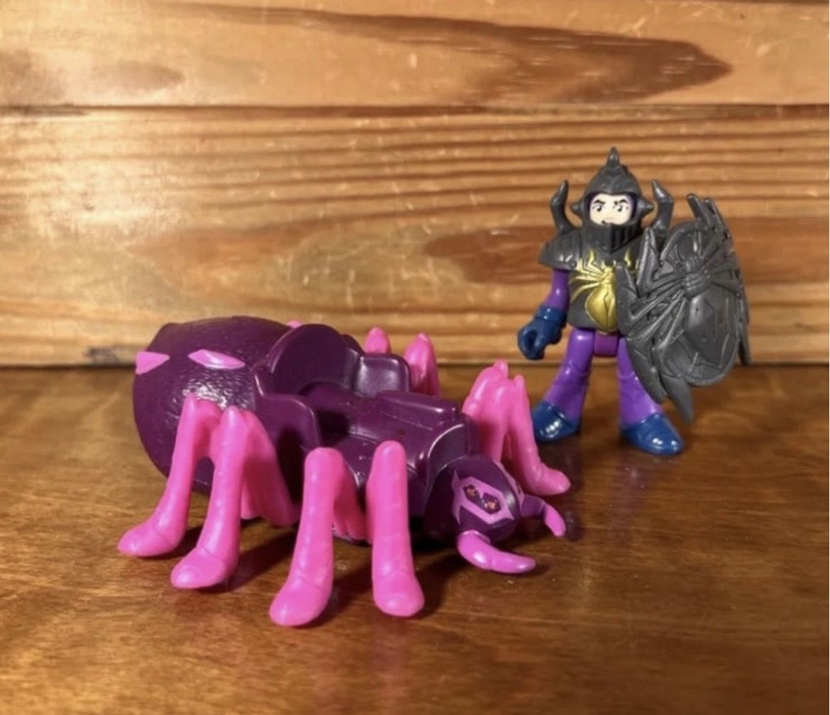 Fisher Price Imaginext Purple Knight & Spider Toy Action Figure Set BFR86/W9545
