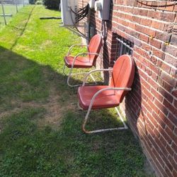 Antique Patio Furniture One Is A Rocker Chair