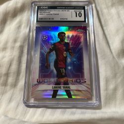 Lamine Yamal Topps Chrome Wonderkids Gem Mint 10