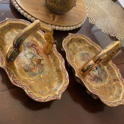 Gorgeous Antique Satsuma handled  bowl