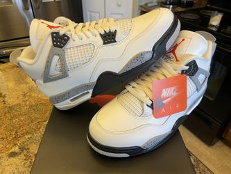 NEW MENS AIR JORDAN 4 IV RETRO WHITE CEMENT 2025 SIZE 8.5 / 10 / 11 SHOES