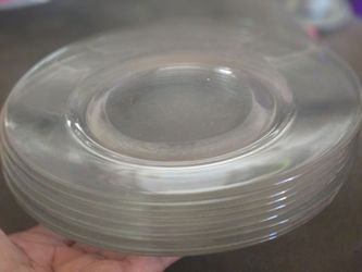 12 glass saucers