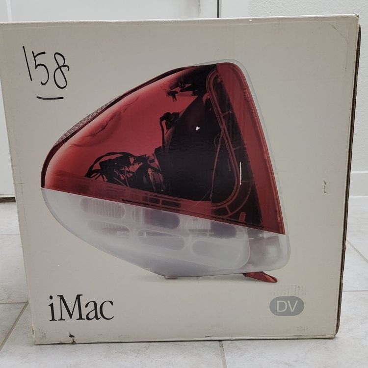 Vintage Apple iMac G3 DV Ruby Red Original Box Pristine Cond