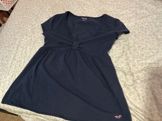 Hollister babydoll top navy blue