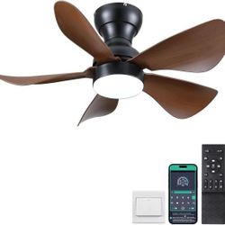 Ceiling Fan with light and RemoteAPP control 30 in - Code ZZMSS