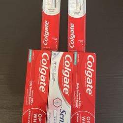 Colgate  toothpaste toothbrush $10
