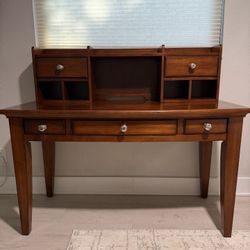 Office Desk, Chair And Lamp