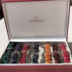 Peugeot Genuine Leather Watch Straps -Set Of 7 