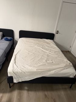 Double beds with frame