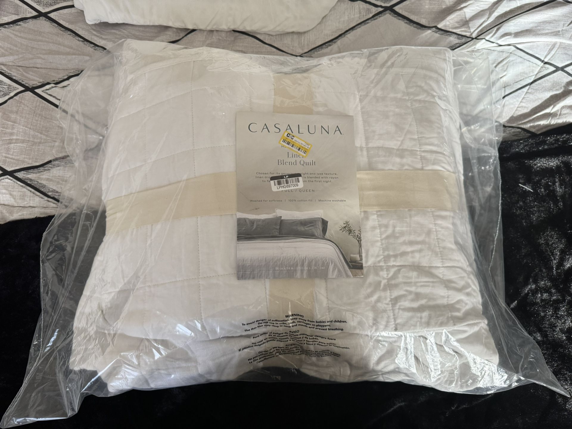 Your Bedroom with the Casaluna Linen Blend Quilt – Full/Queen Size