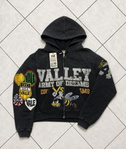 Brand new valley dreams army of dreams hoodie size medium fully embroidered
