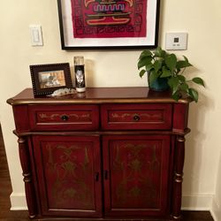 Red Wooden Cabinet
