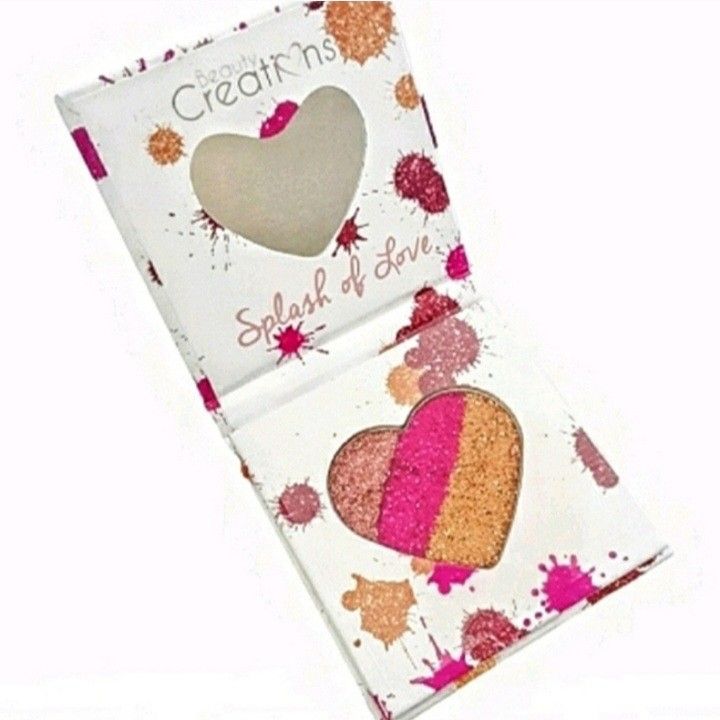 Beauty Creations Splash of Love bronze purple pink glitter eyeshadow new