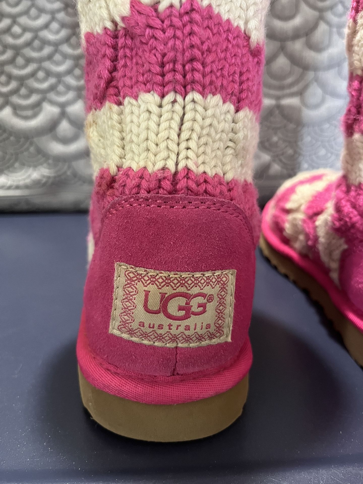 Pink and grey striped uggs hot sale
