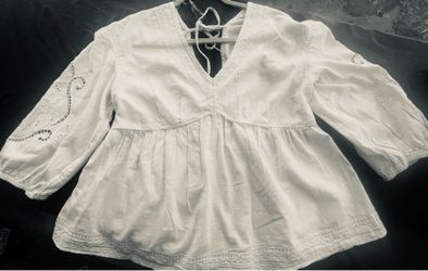 Cream women boho top
