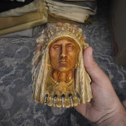 Vintage Native American Cheif Decoration 