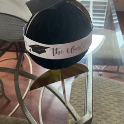 Graduation Table Topper “”The World Awaits”