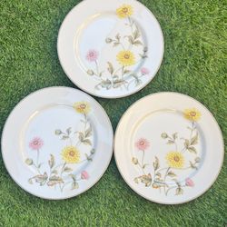 Vintage Castle Court Chrysanthemum Dinner Plates